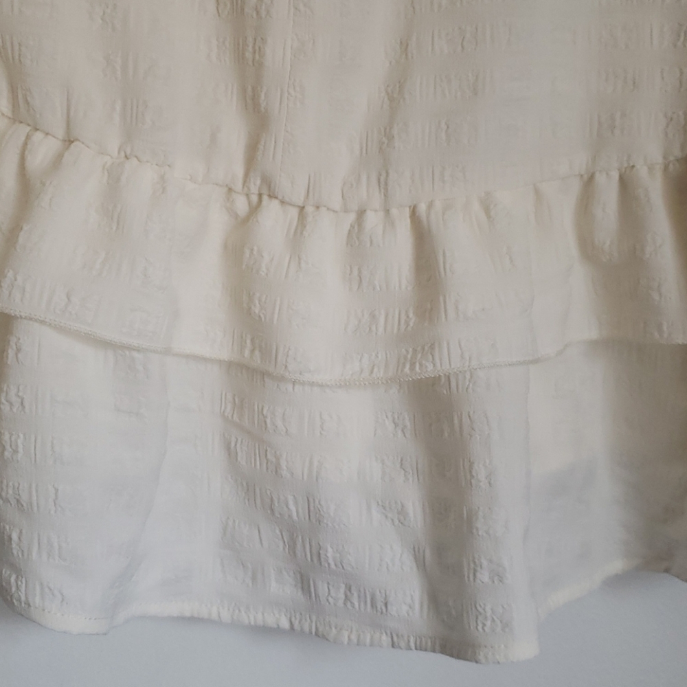 Blu Pepper Textured Ruffle Blouse Top - Picture 5 of 10